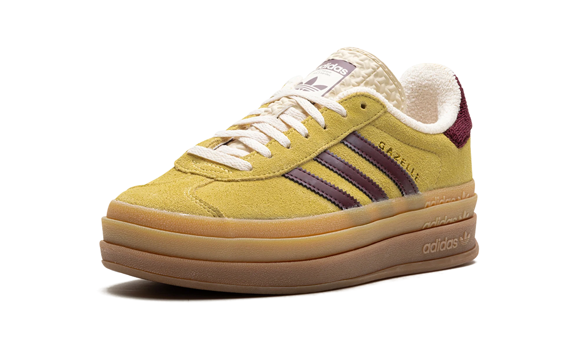 Adidas Gazelle Bold Almost Yellow Maroon - Image 4