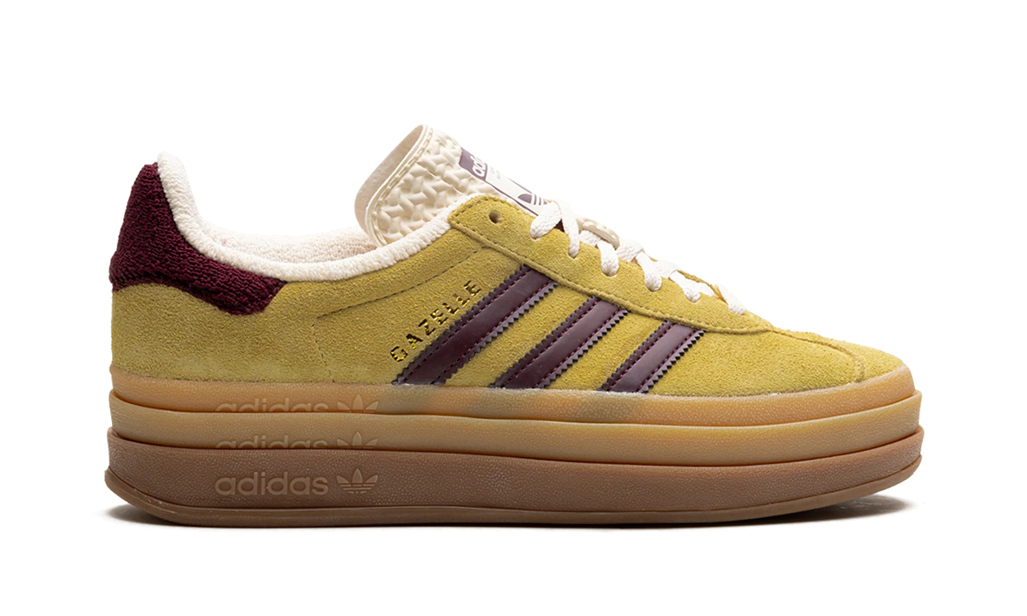 Adidas Gazelle Bold Almost Yellow Maroon - Image 6