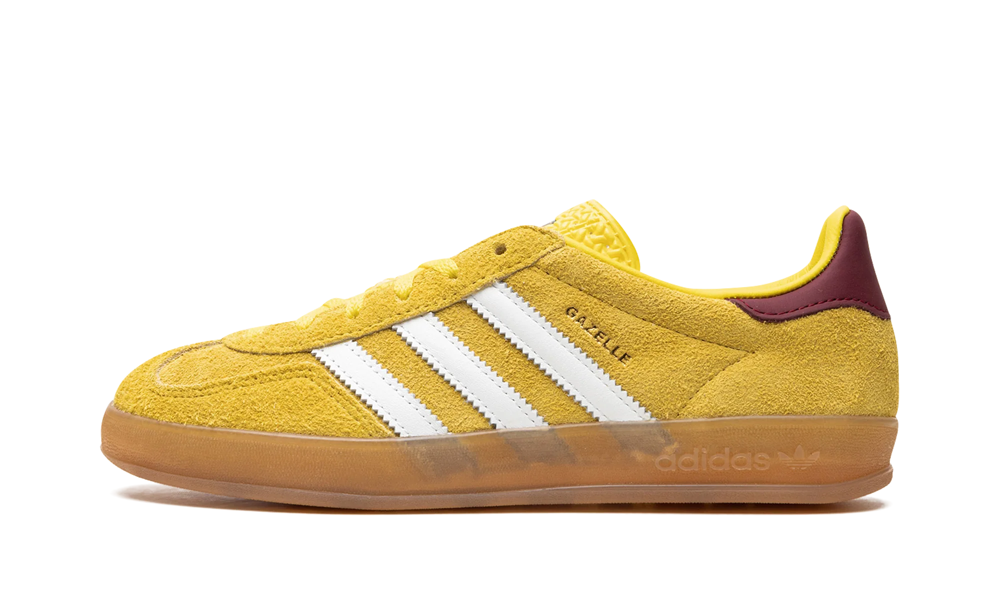 Adidas Gazelle Indoor Bright Yellow Collegiate Burgundy