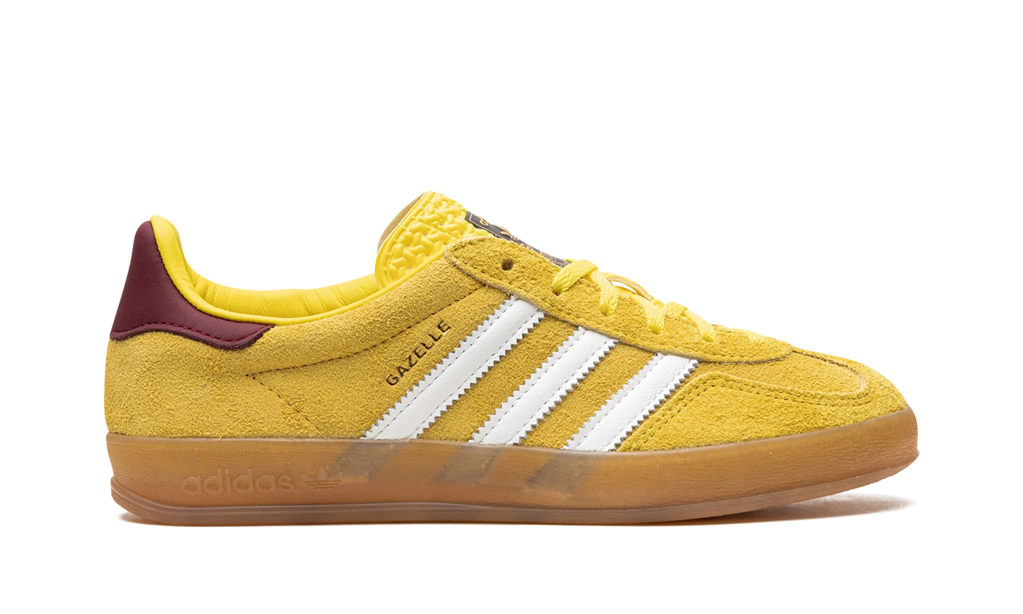 Adidas Gazelle Indoor Bright Yellow Collegiate Burgundy - Image 6