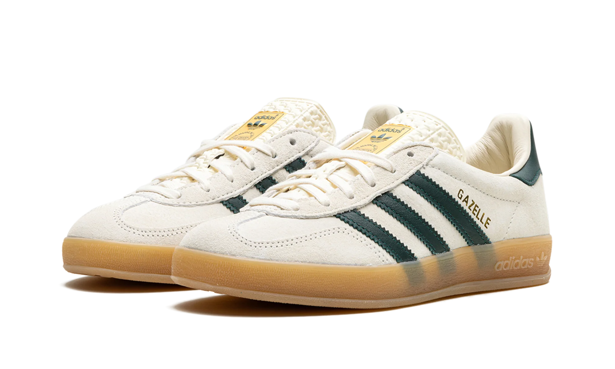 Adidas Gazelle Indoor Cream White Collegiate Green Gum - Image 2