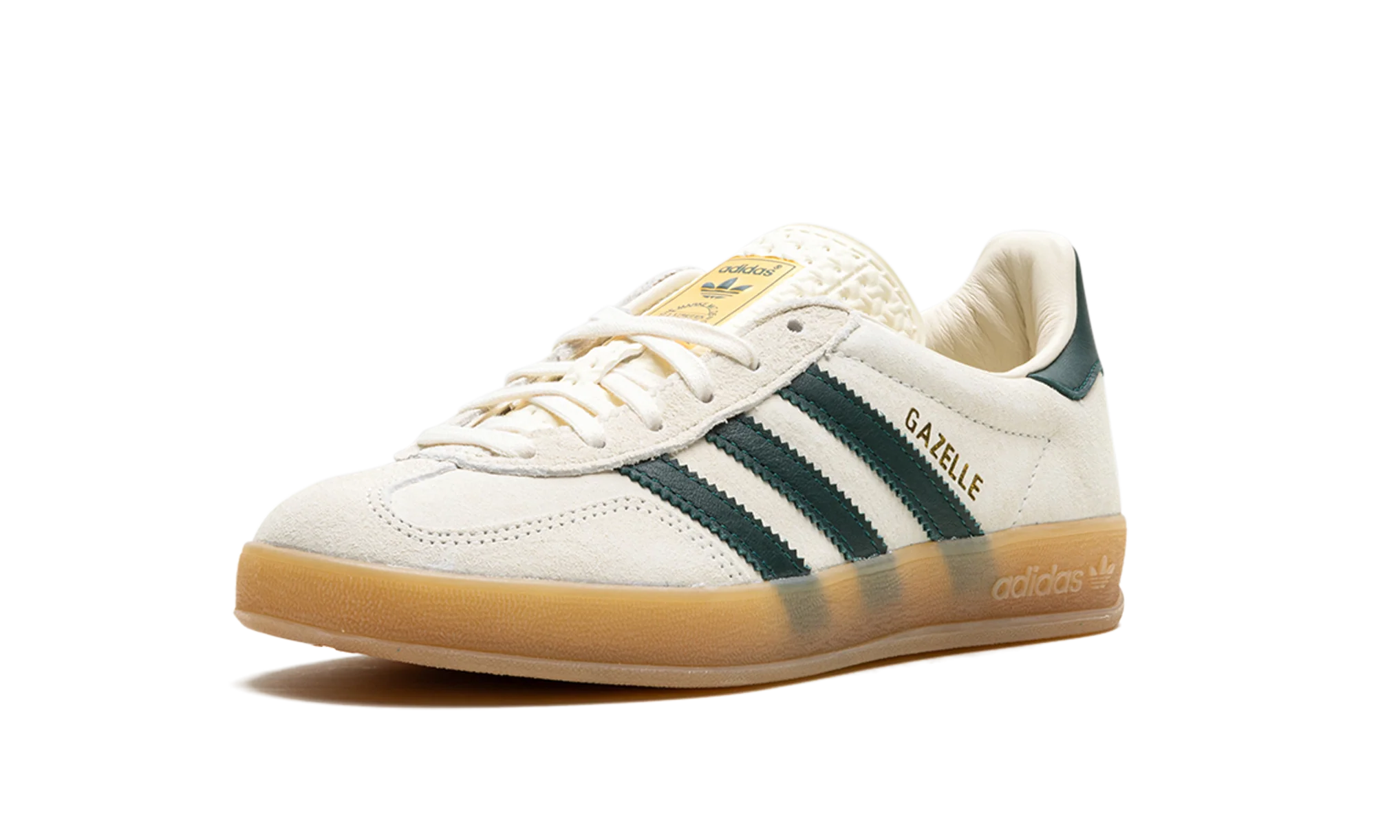 Adidas Gazelle Indoor Cream White Collegiate Green Gum - Image 4
