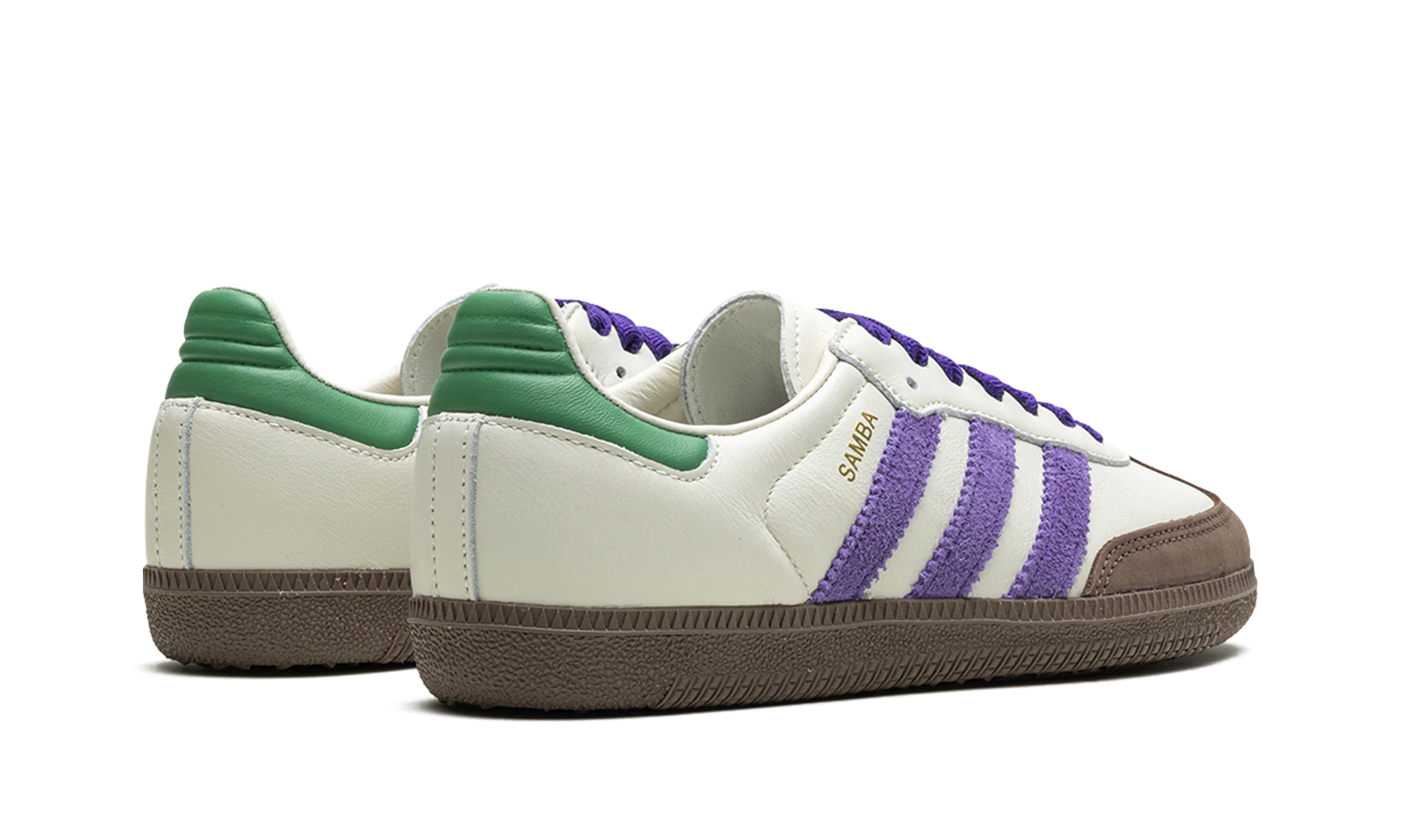 Adidas Samba OG Off White Core Purple Green Brown - Image 3