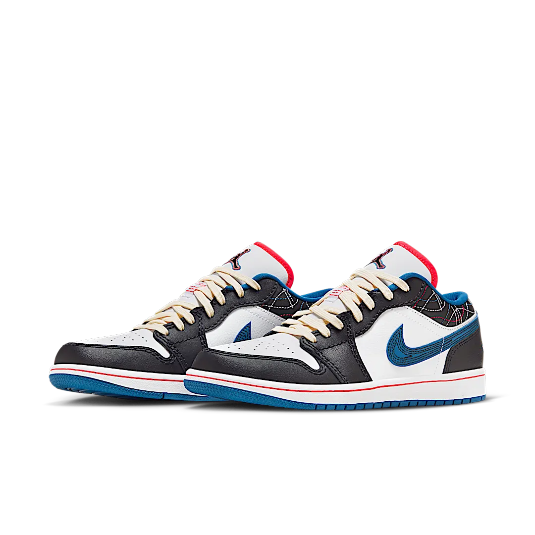 Air Jordan 1 Low SE Industrial Blue Sashiko - Image 2