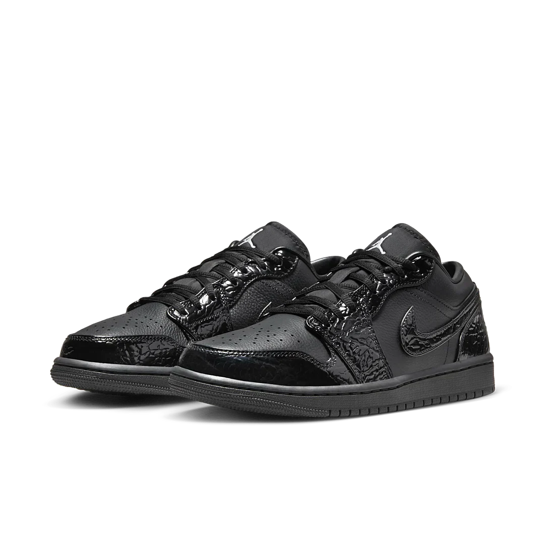 Air Jordan 1 Low SE Patent Elephant Black - Image 2