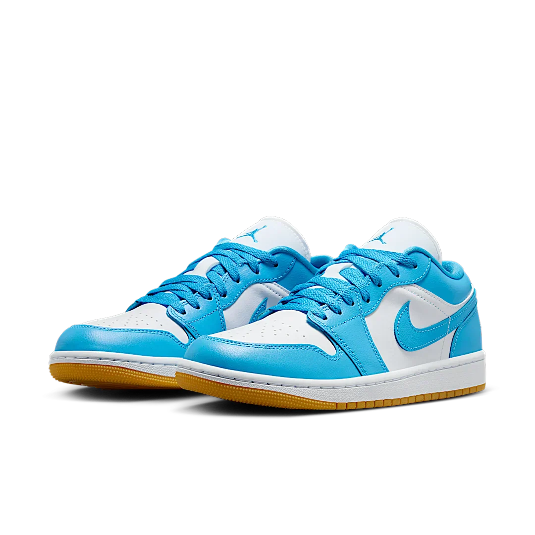 Air Jordan 1 Low White Gum Light Brown Dark Powder Blue - Image 2