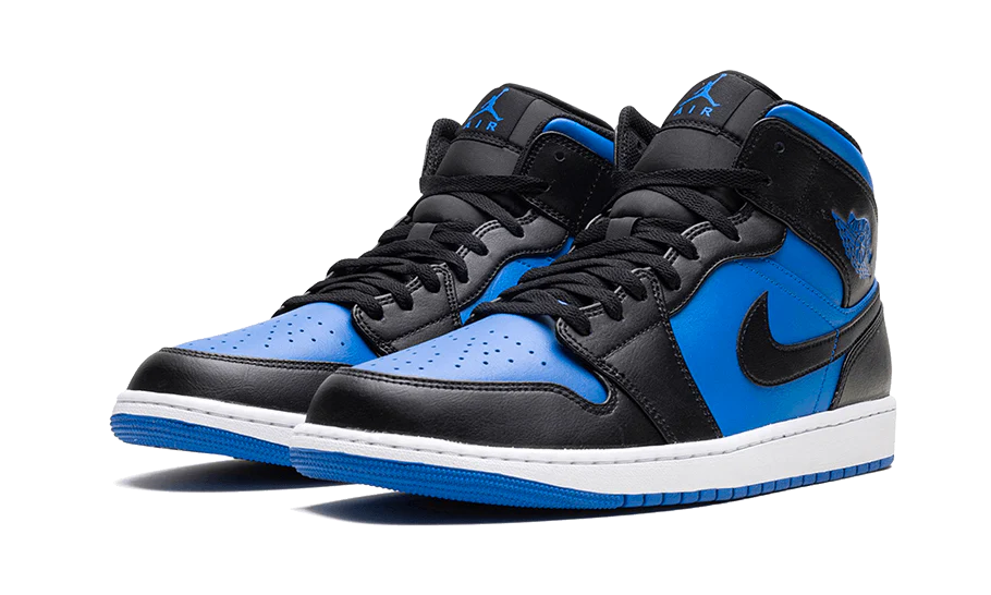 Air Jordan 1 Mid Black Royal Blue - Image 2