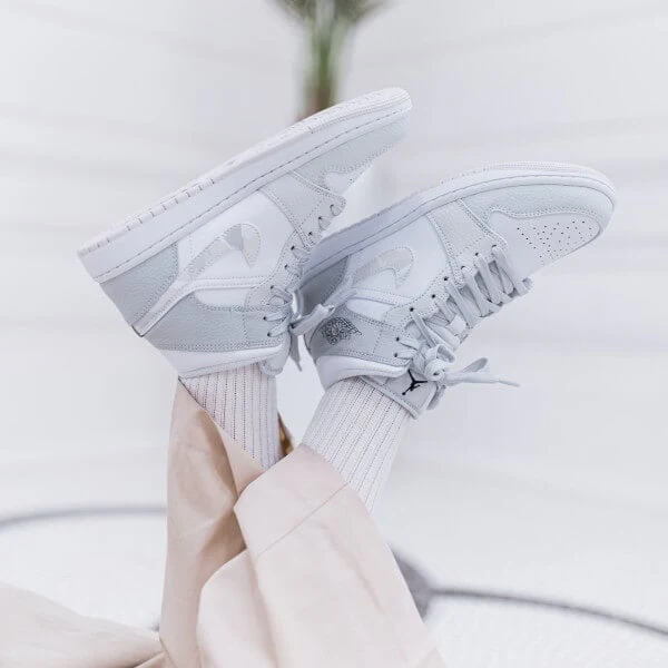 Air Jordan 1 Mid Grey Camo - Image 7