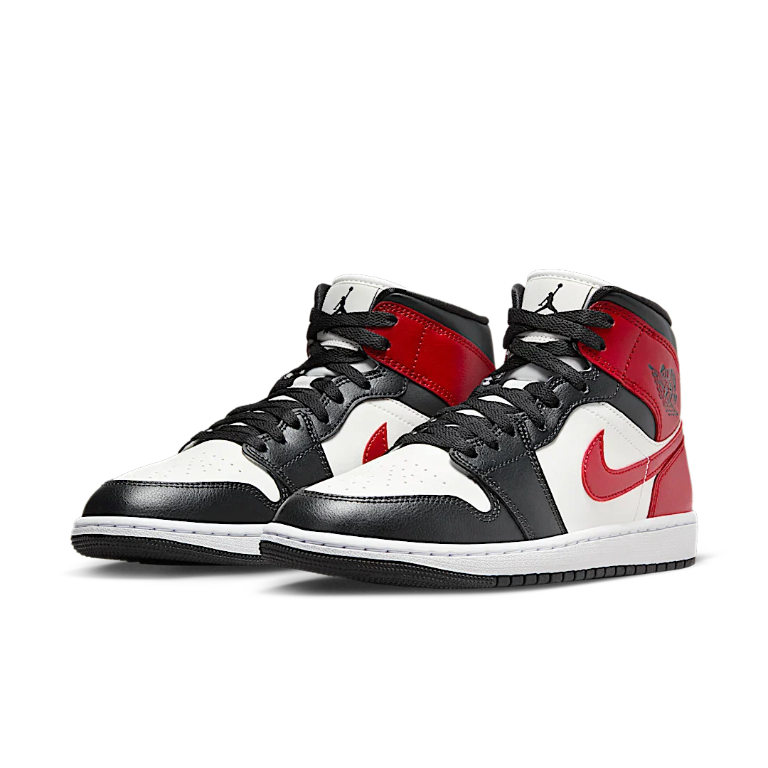 Air Jordan 1 Mid Gym Red Off Noir - Image 2