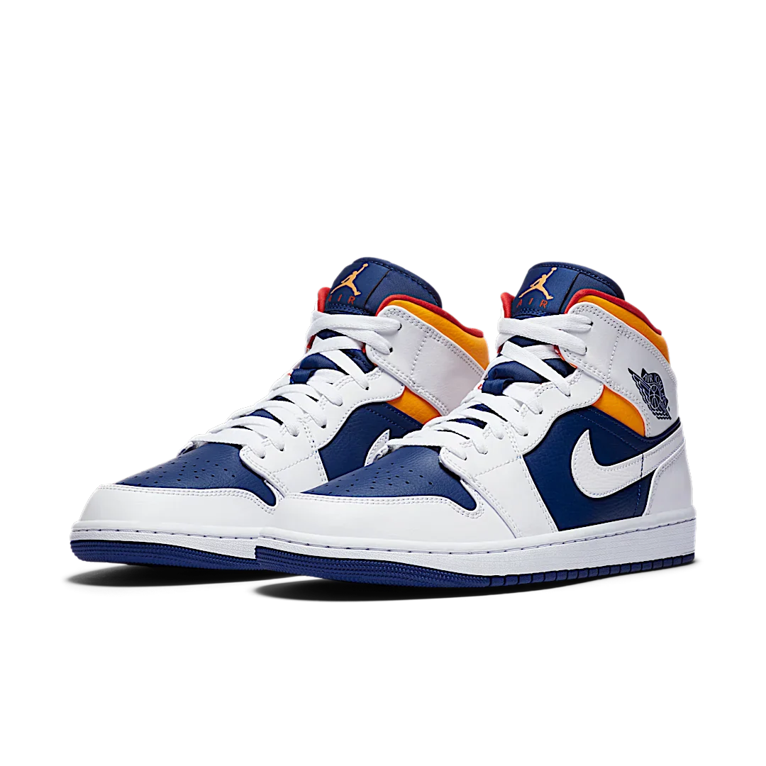 Air Jordan 1 Mid Royal Blue Laser Orange - Image 2