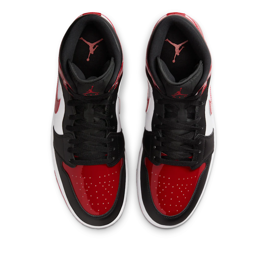Air Jordan 1 Mid SE Patent Bred Toe - Image 3