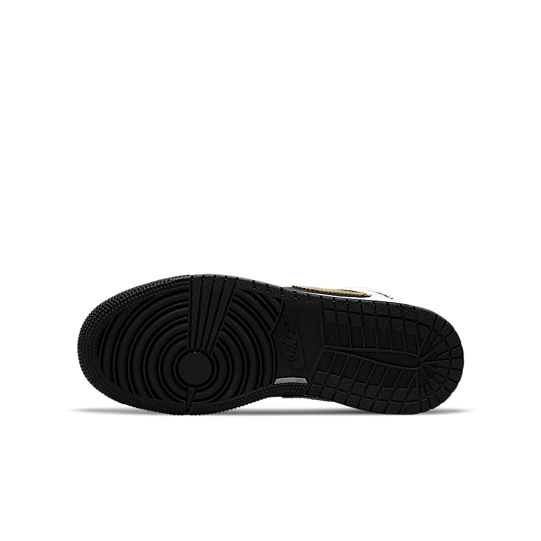 Air Jordan 1 Mid White Gold Black - Image 4