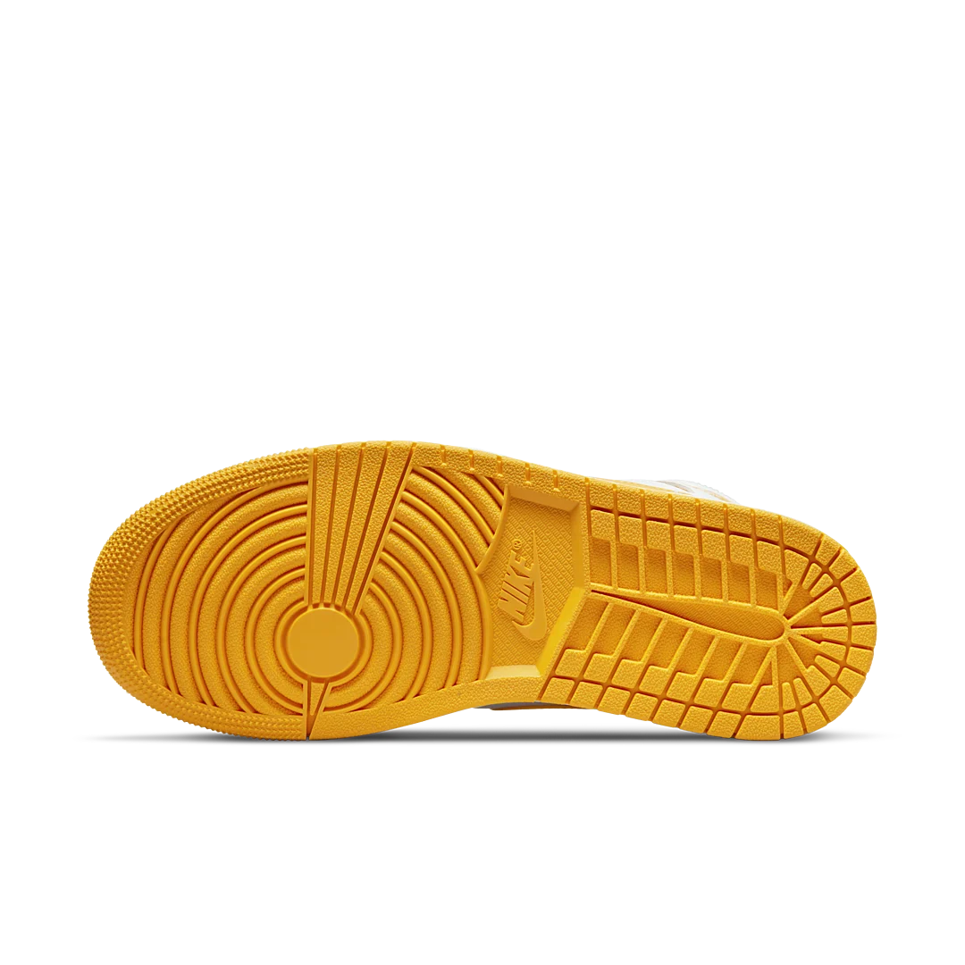 Air Jordan 1 Mid White University Gold - Image 4
