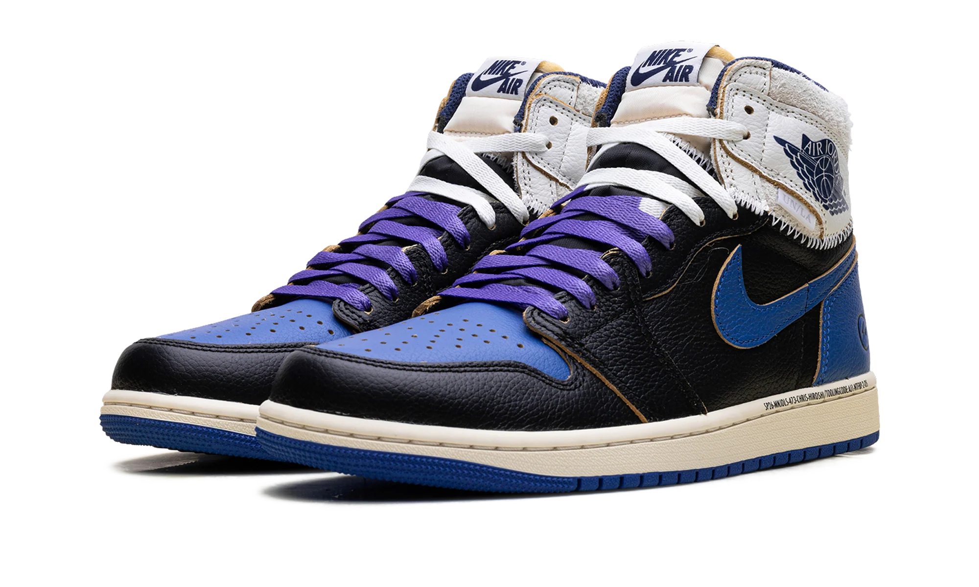 Air Jordan 1 Retro High OG SP Fragment x Union LA Sport Royal - Image 2