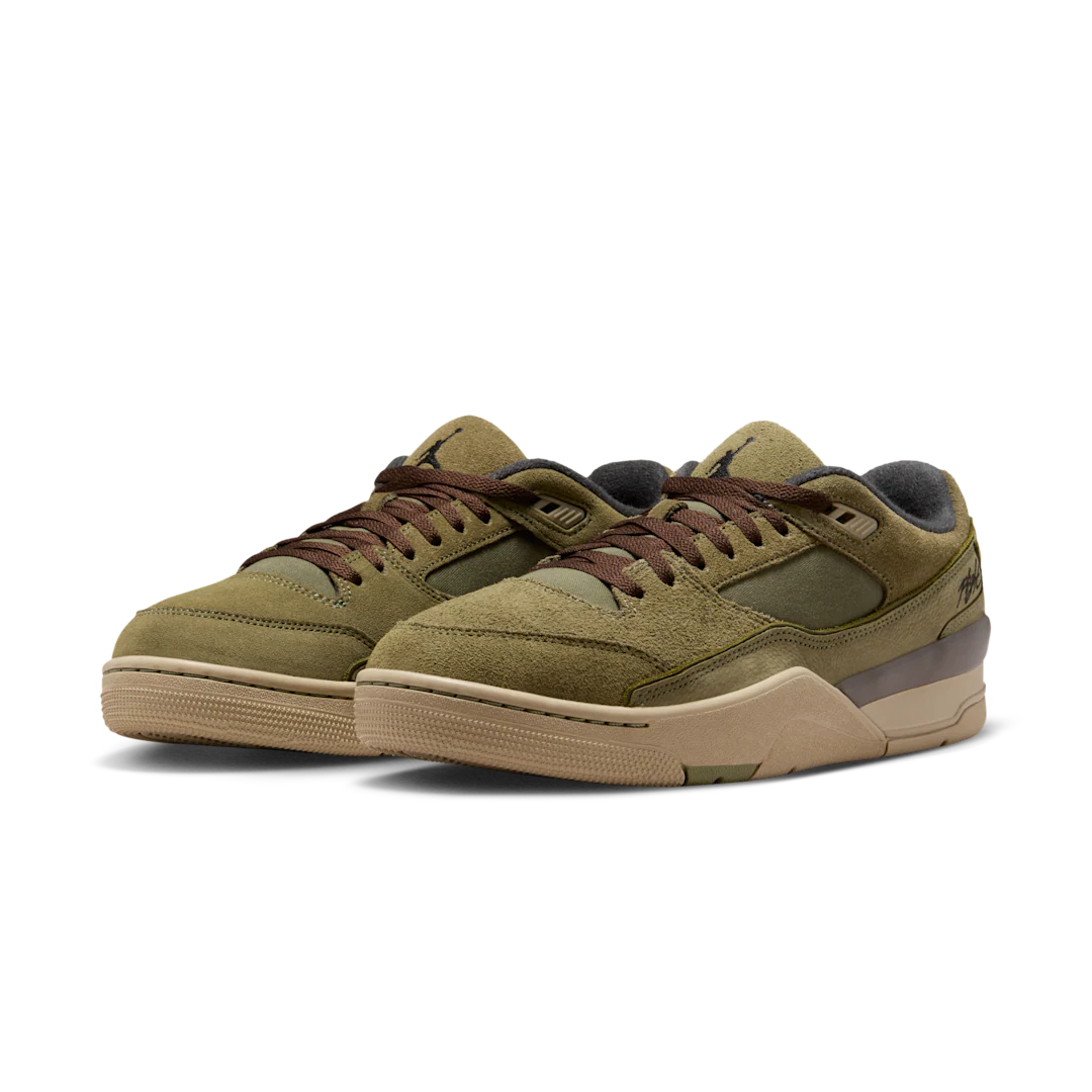 Air Jordan Flight Court Medium Olive Baroque Brown - Image 2