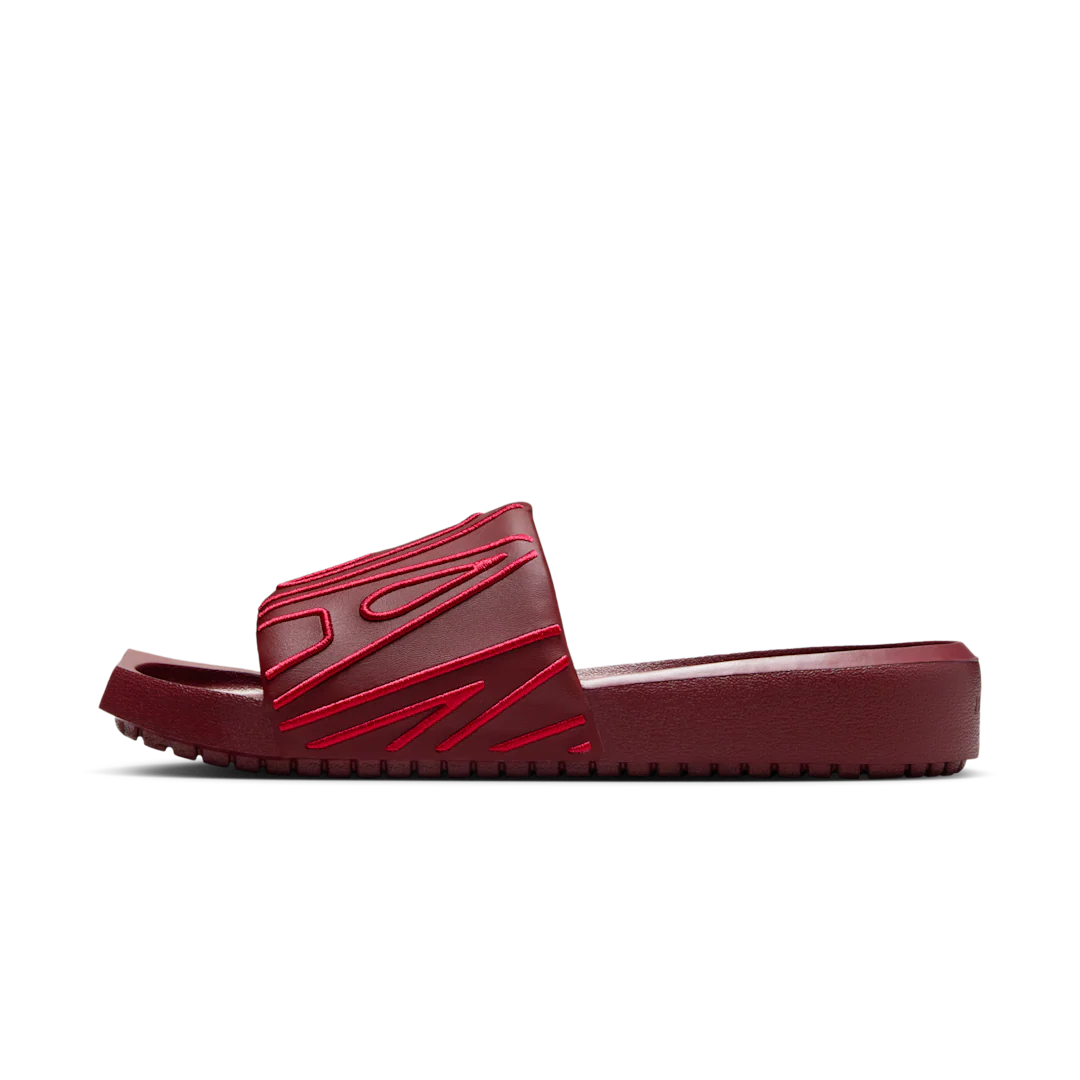Air Jordan NOLA Slide Dark Team Red Hibiscus - Image 4