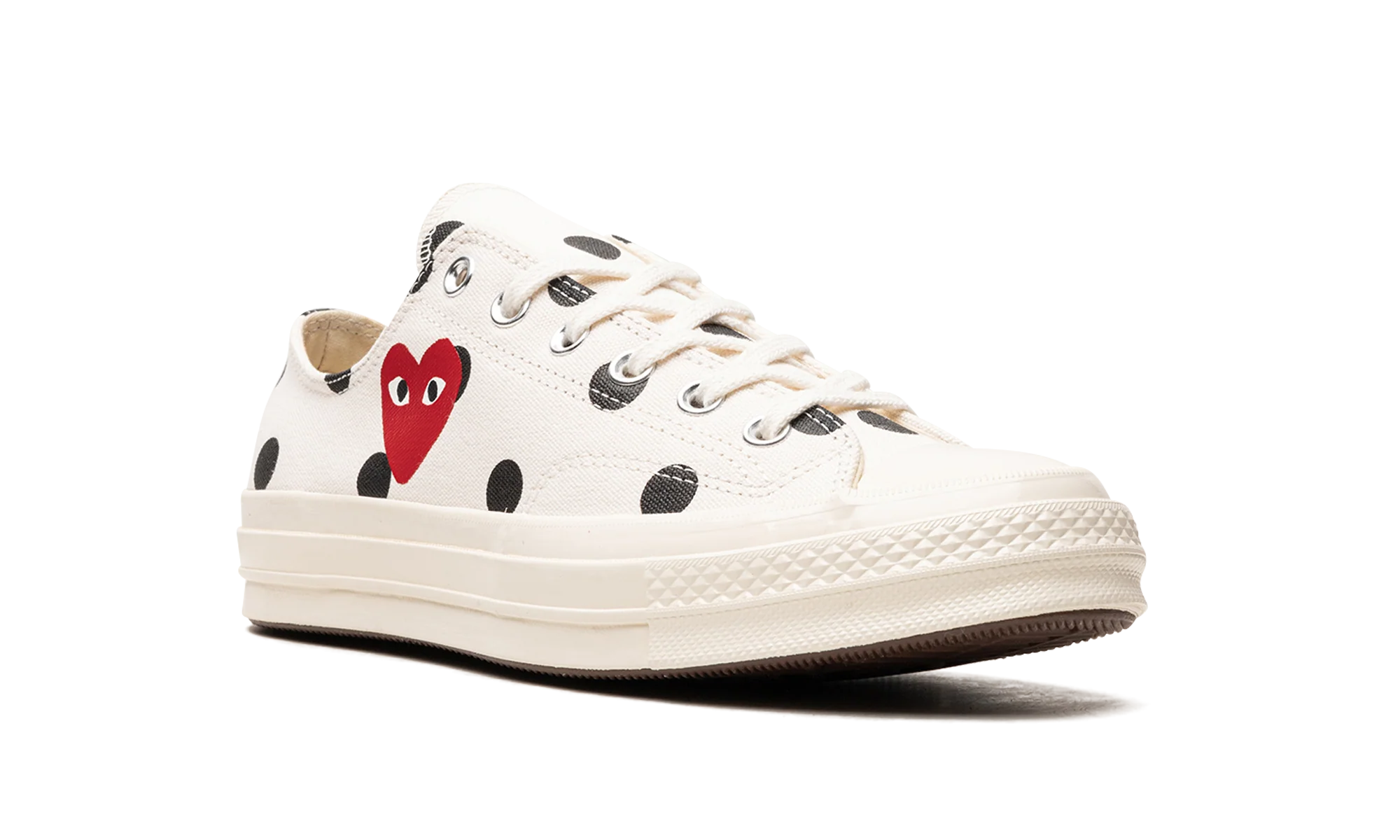 Converse Chuck Taylor All Star 70 Ox Comme des Garcons PLAY Polka Dot White - Image 7