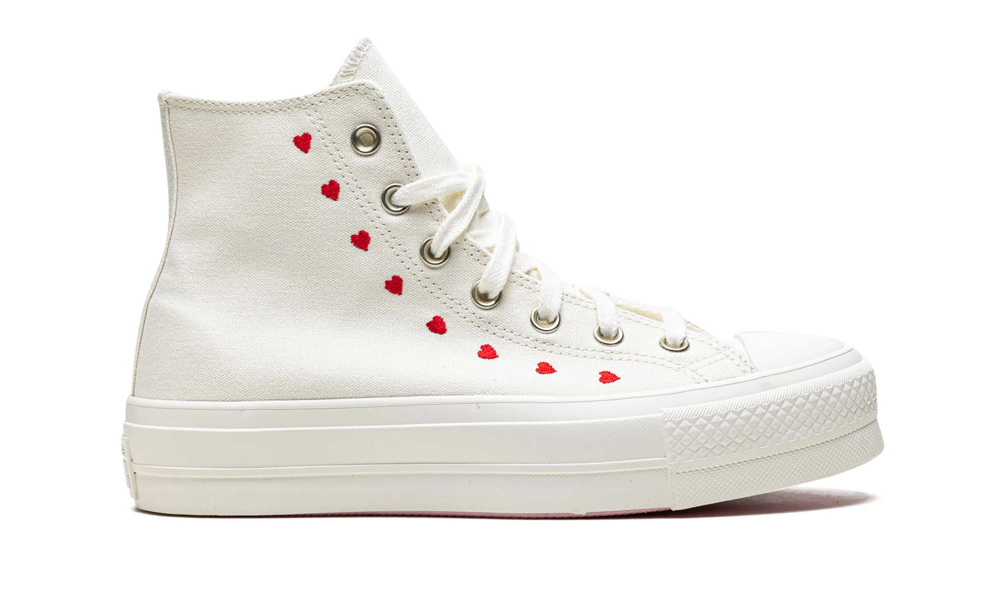 Converse Chuck Taylor All Star Lift Hi White Red - Image 6