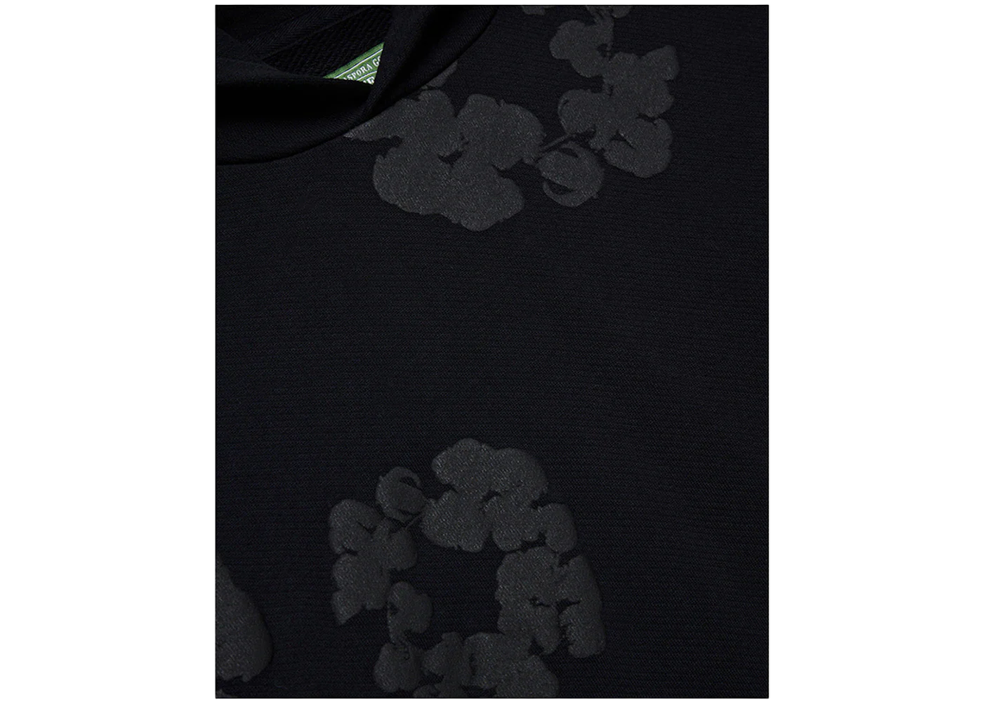 Denim Tears Cotton Wreath Hoodie Black Monochrome - Image 3