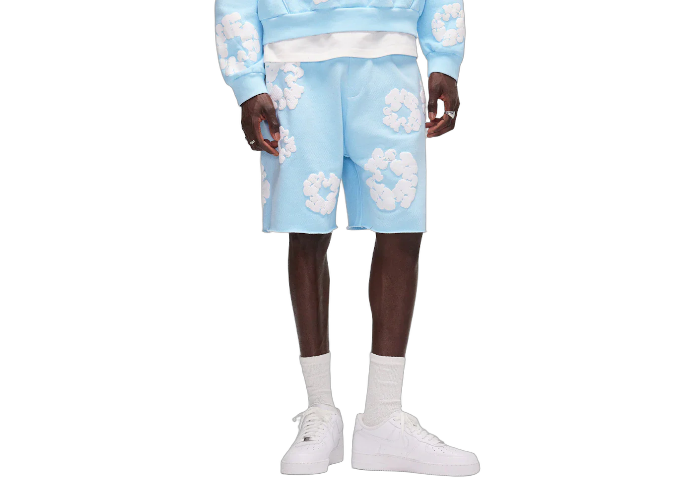 Denim Tears The Cotton Wreath Shorts Powder Blue - Image 5