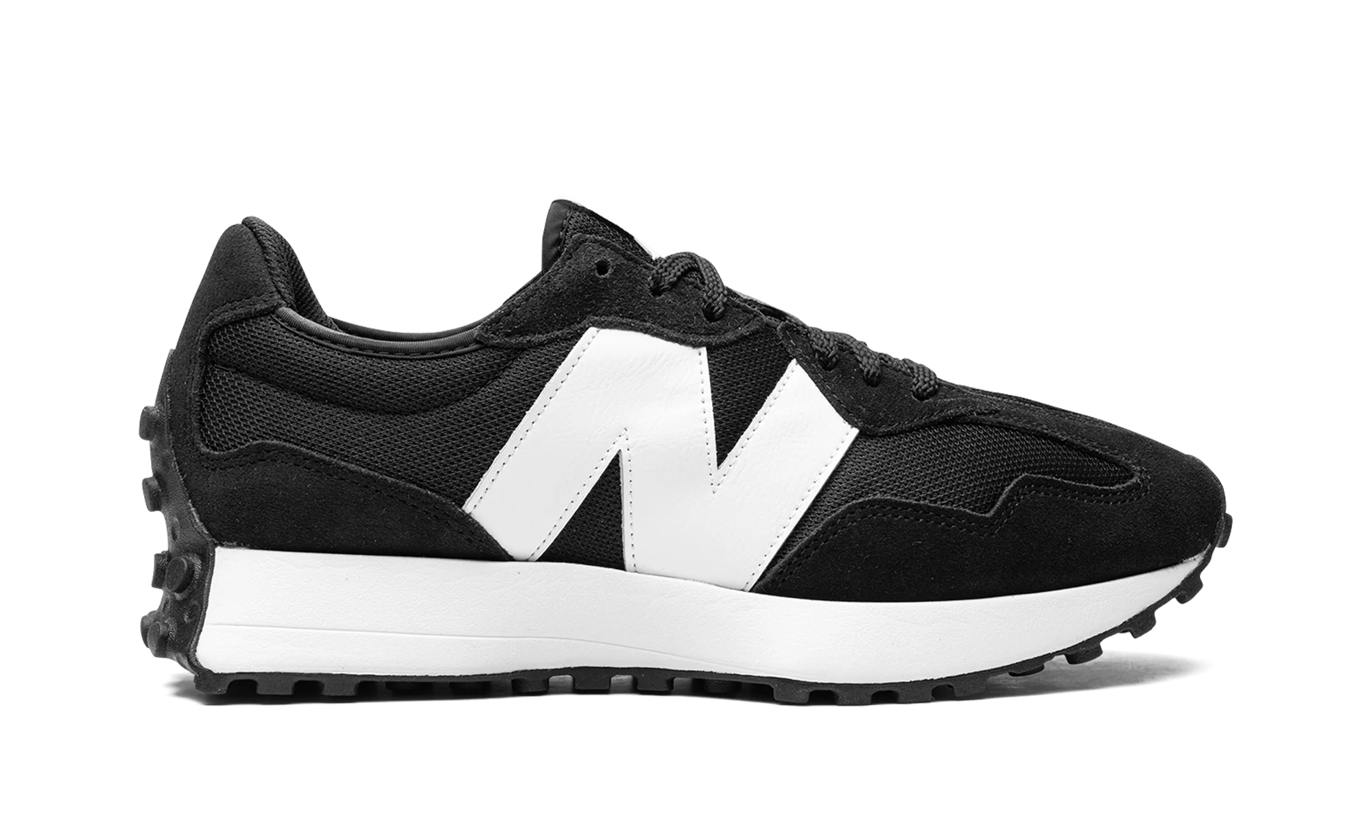 New Balance 327 Black White N Logo - Image 6