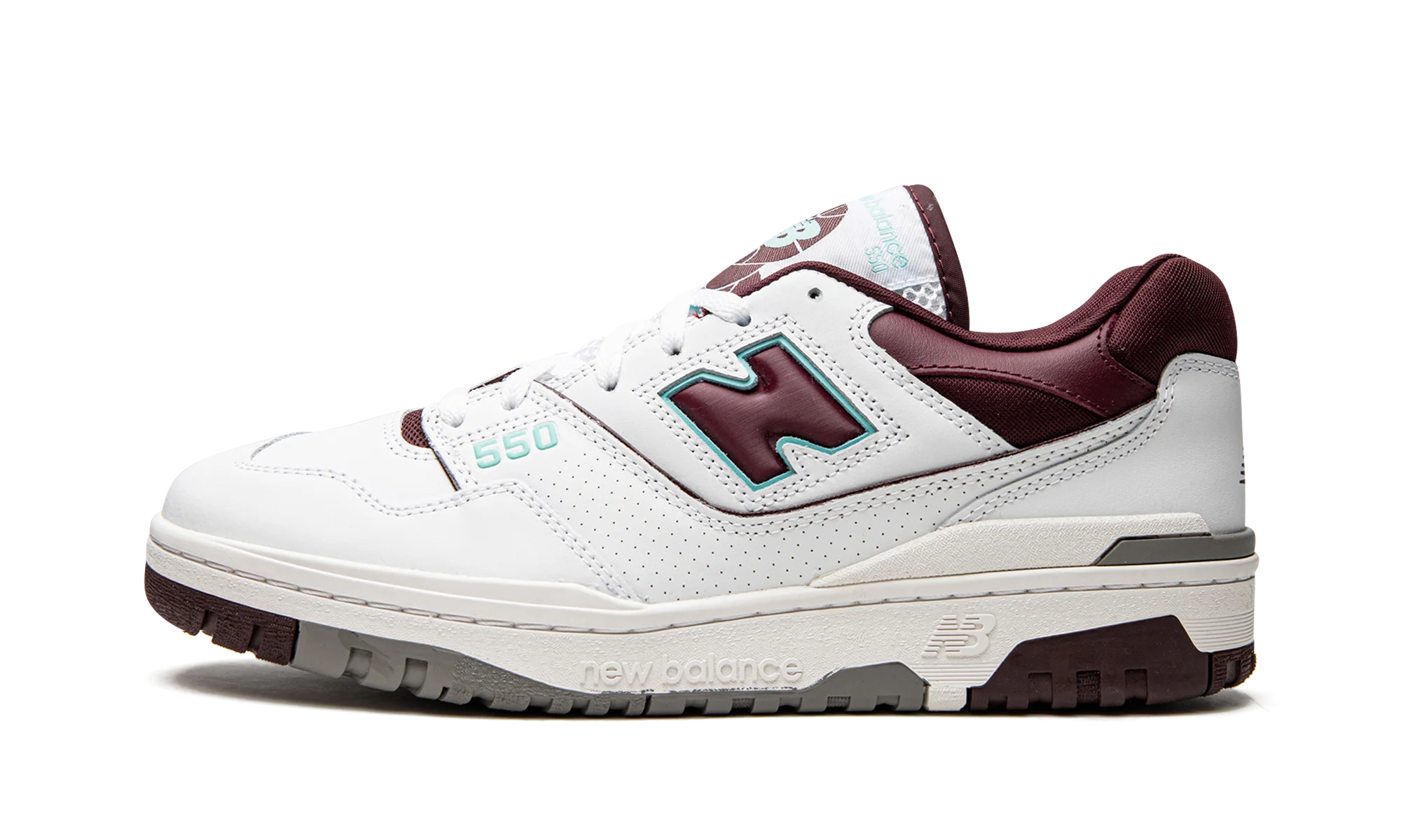 New Balance 550 Burgundy Cyan - Image 8