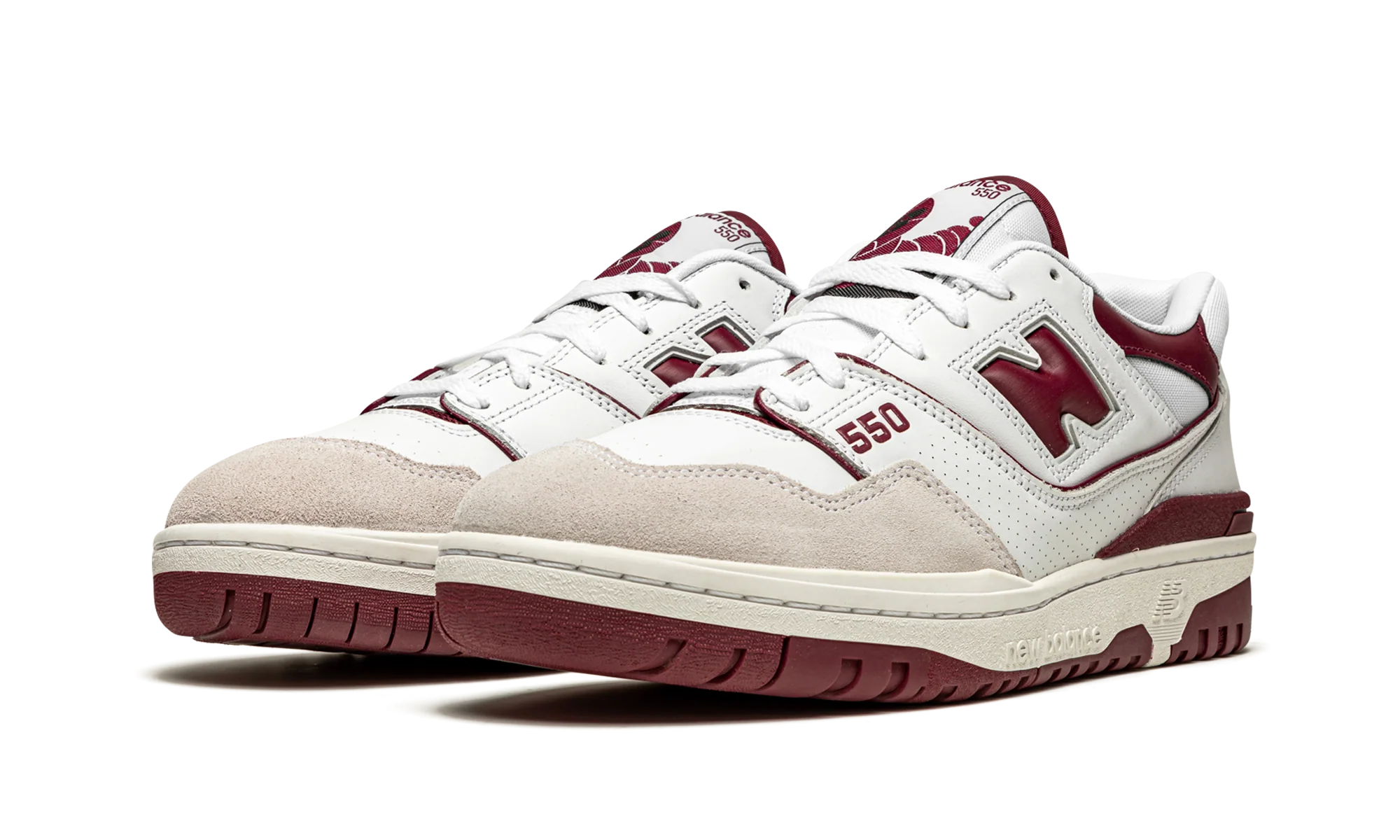 New Balance 550 Sea Salt Burgundy - Image 2