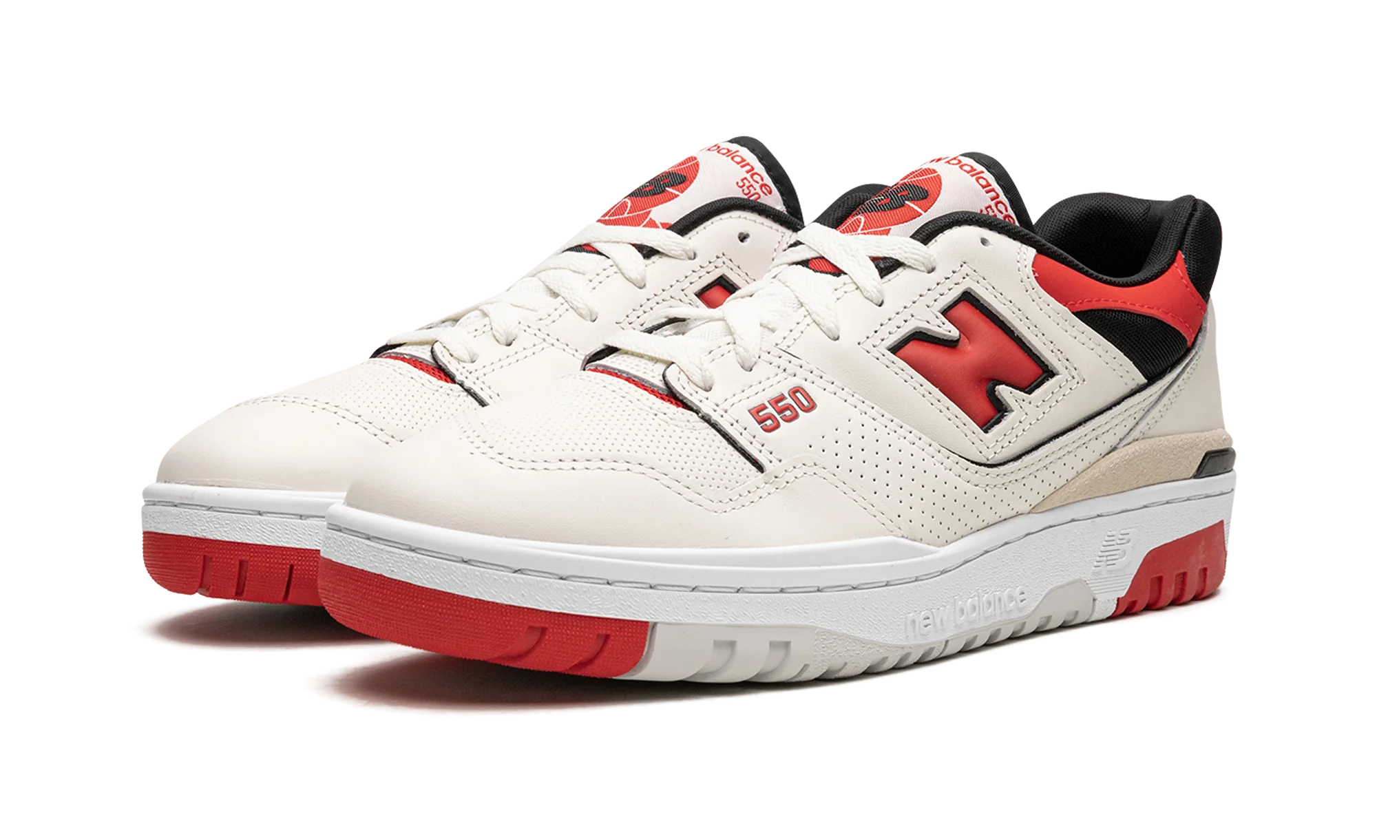 New Balance 550 Sea Salt True Red - Image 2