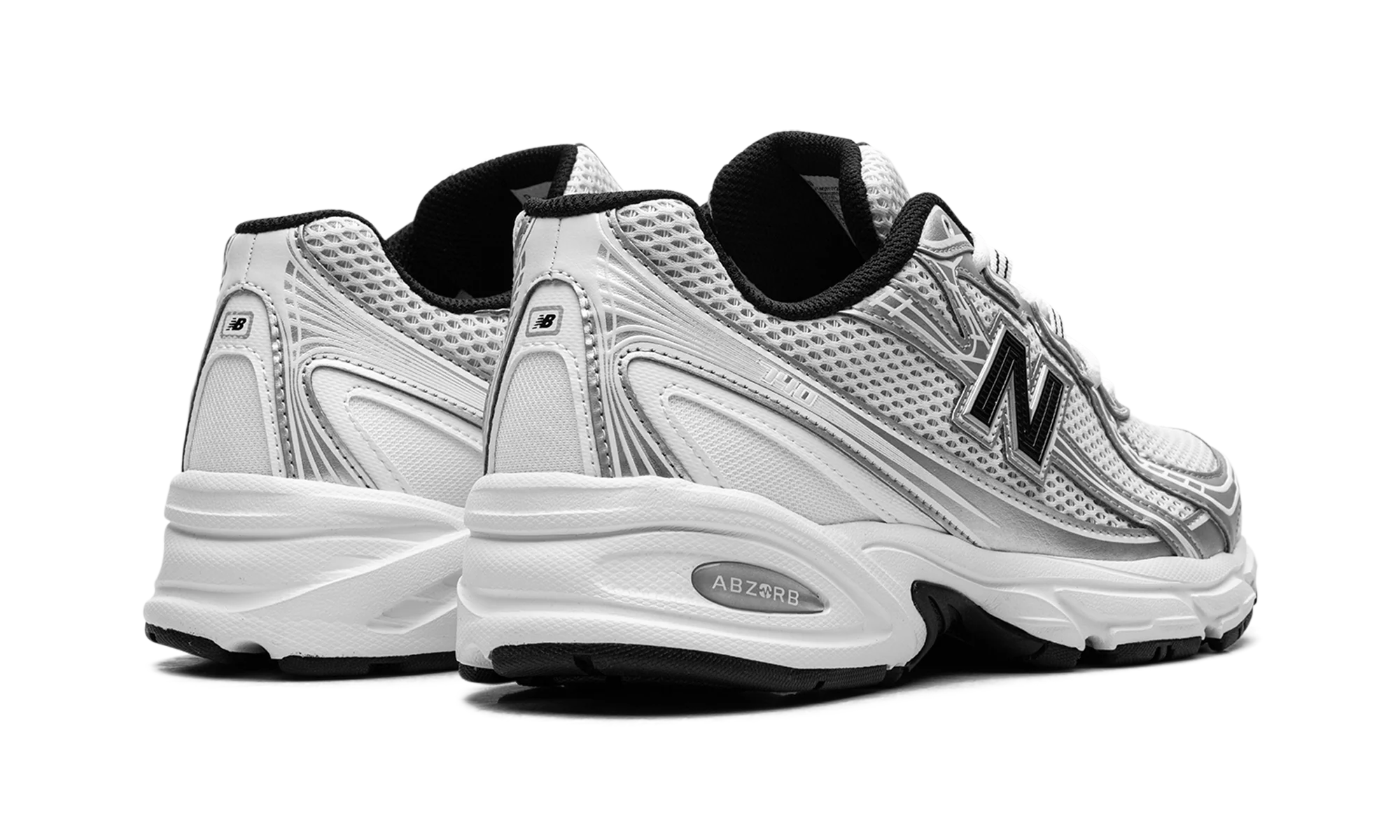 New Balance 740 White Silver Metallic Navy - Image 3