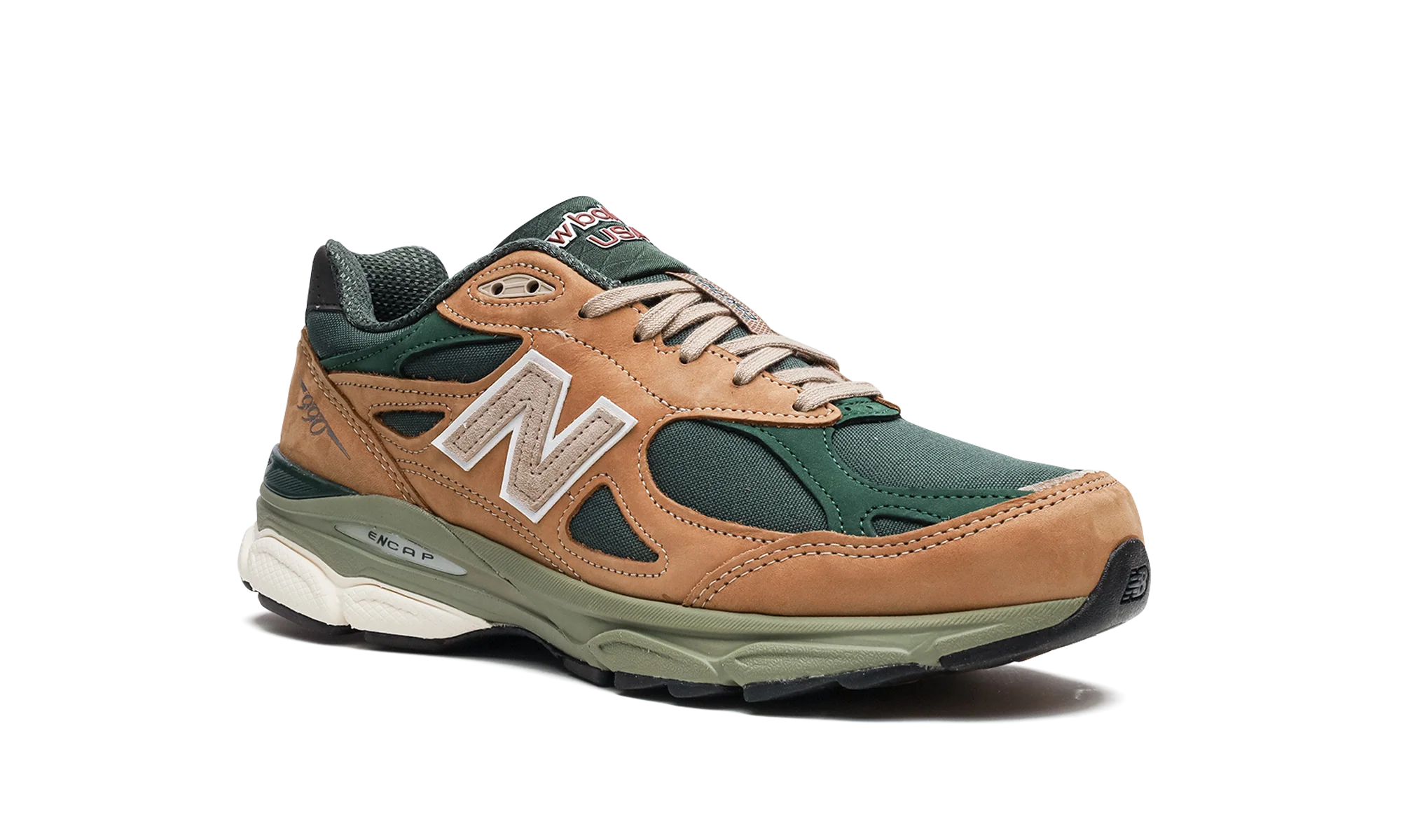 New Balance 990v3 MiUSA Tan Green - Image 7