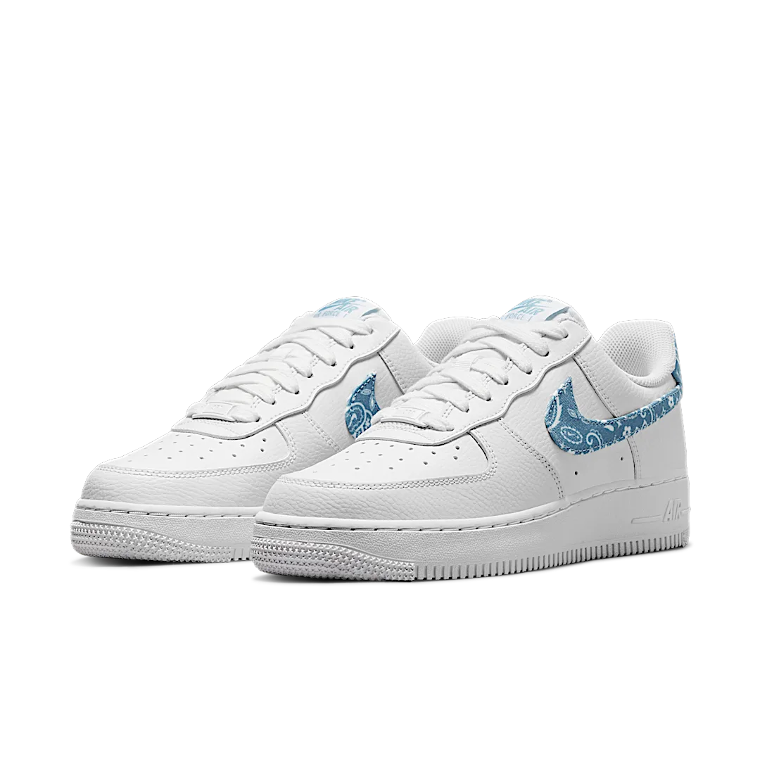 Nike Air Force 1 Low '07 Essential White Worn Blue Paisley - Image 2