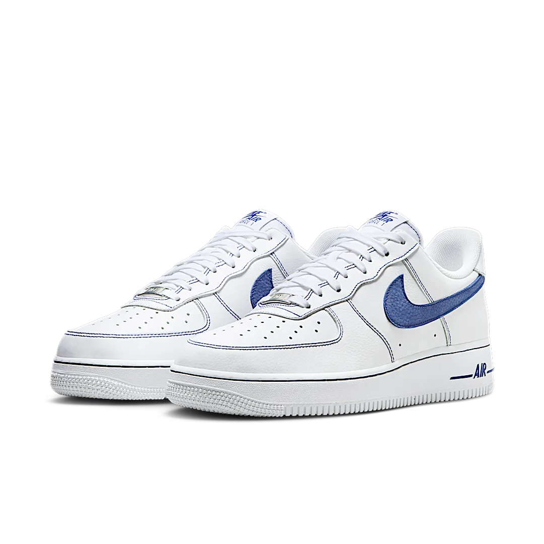 Nike Air Force 1 Low '07 LV8 White Deep Royal Blue - Image 2
