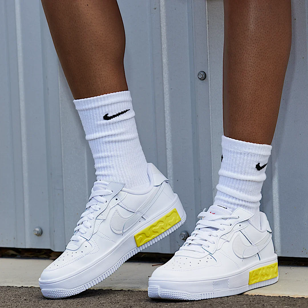 Nike Air Force 1 Low Fontaka White Opti Yellow - Image 4