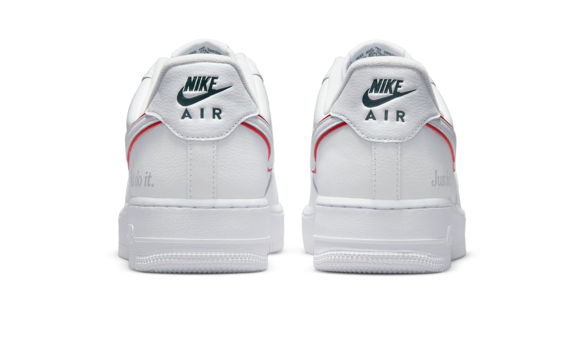Nike Air Force 1 Low Just Do It White Noble Green Metallic Silver University Red - Image 6