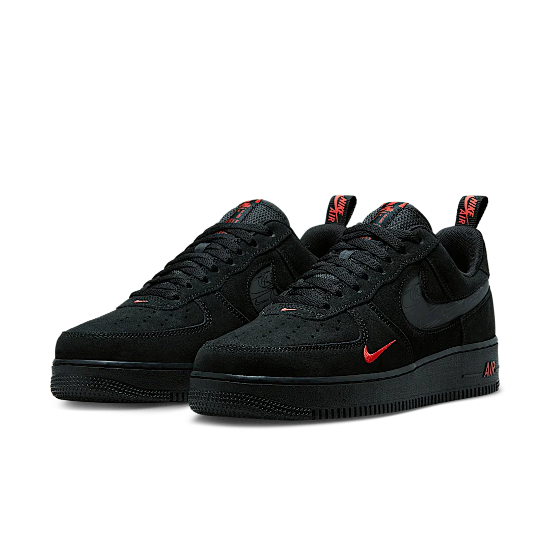 Nike Air Force 1 Low Multi-Swoosh Black Crimson - Image 2