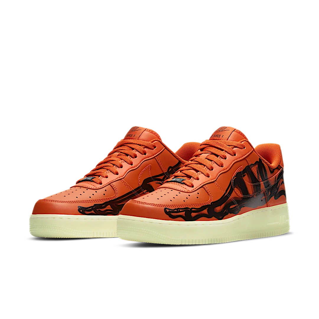 Nike Air Force 1 Low Orange Skeleton Halloween (2020) - Image 2
