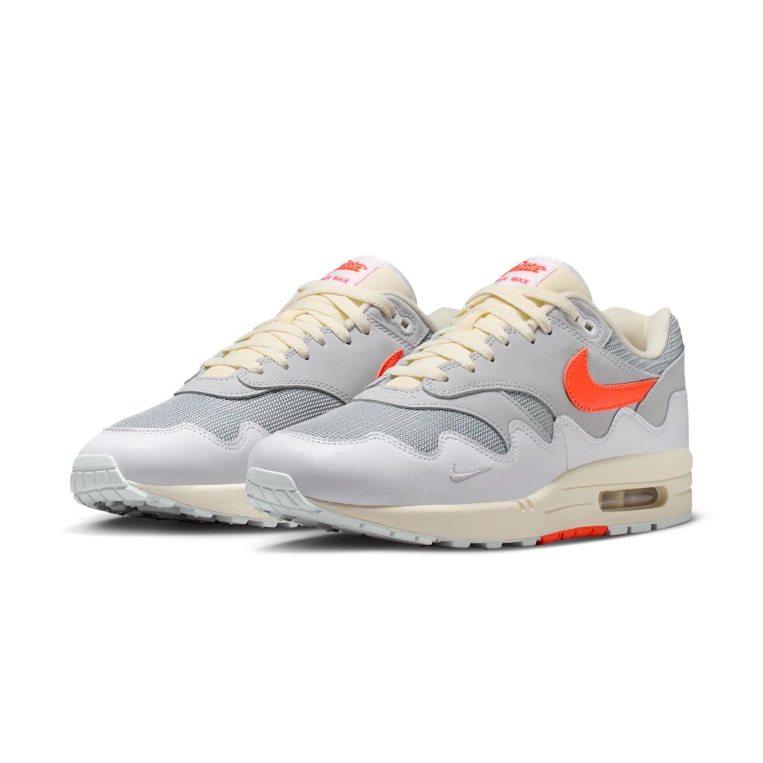 Nike Air Max 1 Patta Waves White Hyper Crimson (With Bracelet) - Image 2