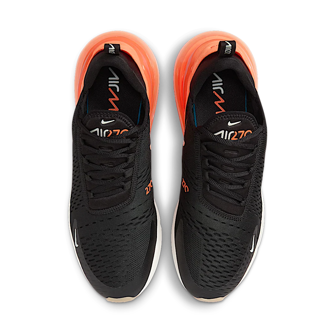 Nike Air Max 270 Black Phantom Total Orange - Image 3