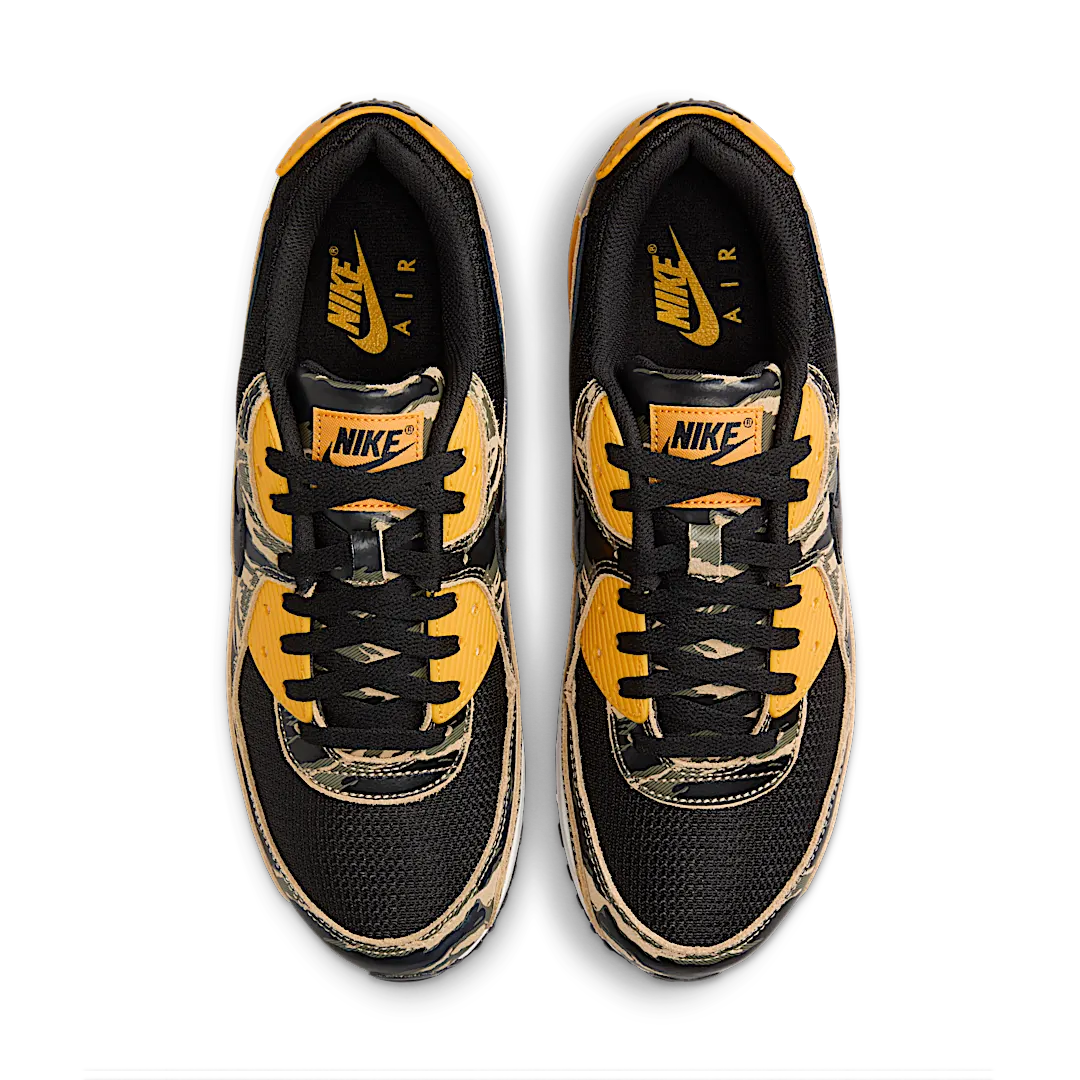 Nike Air Max 90 Premium Black University Gold Camo - Image 3