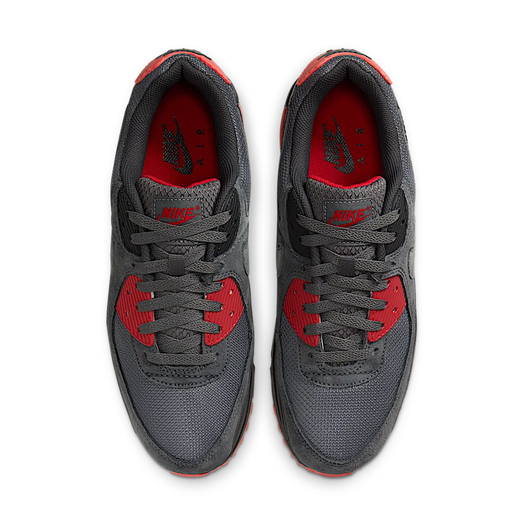 Nike Air Max 90 Smoke Grey Fire Red - Image 3