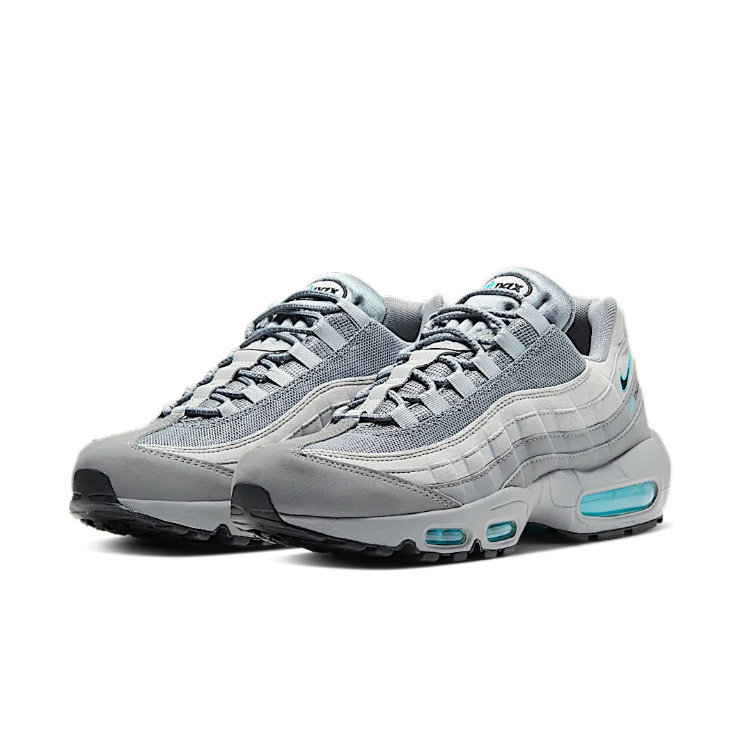 Nike Air Max 95 Retro Logo Grey Aqua - Image 2
