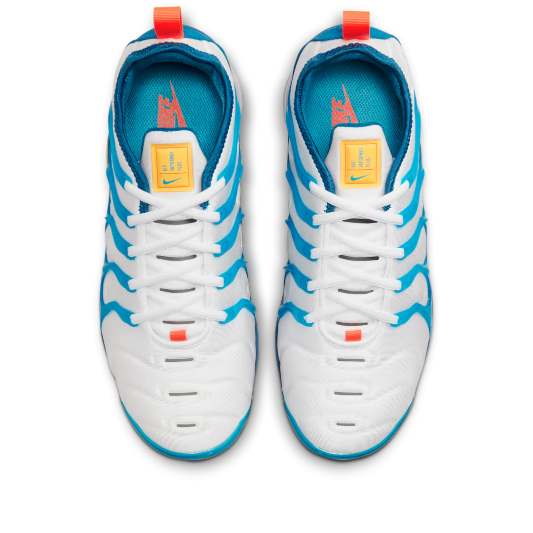 Nike Air VaporMax Plus White Citron Pulse Industrial Blue - Image 3
