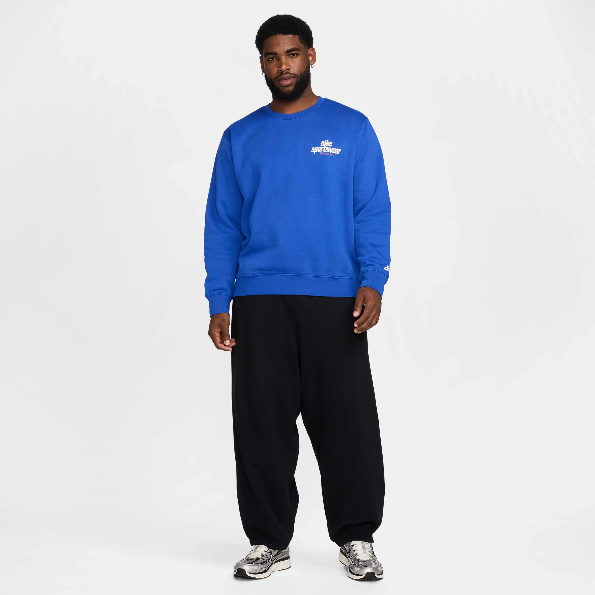 Nike Club Fleece Crew Game Royal/Game Royal/White - Image 10