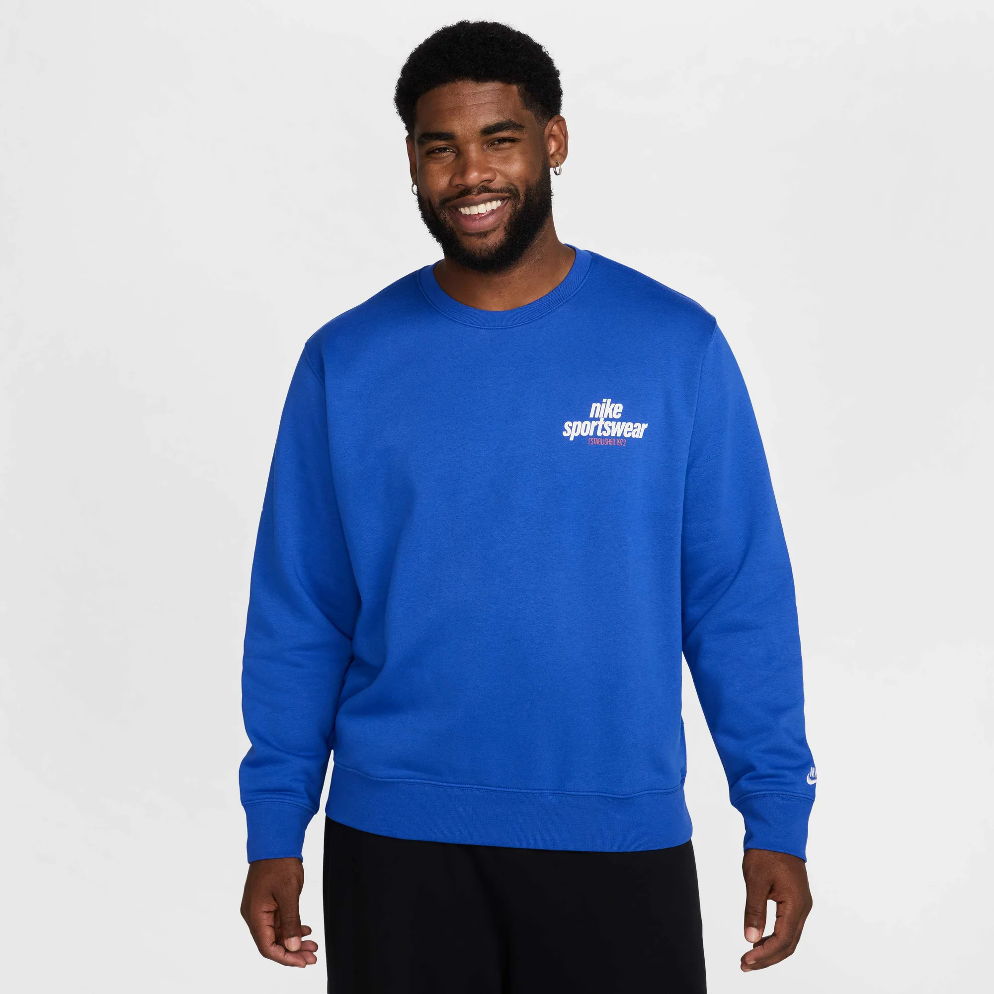 Nike Club Fleece Crew Game Royal/Game Royal/White - Image 6