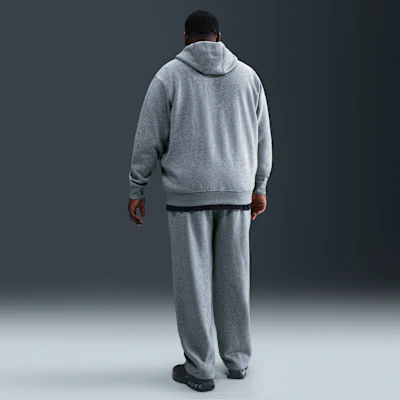 Nike Club Fleece FZ Hoodie Dark Grey Heather/Light Smoke Grey/White - Image 10
