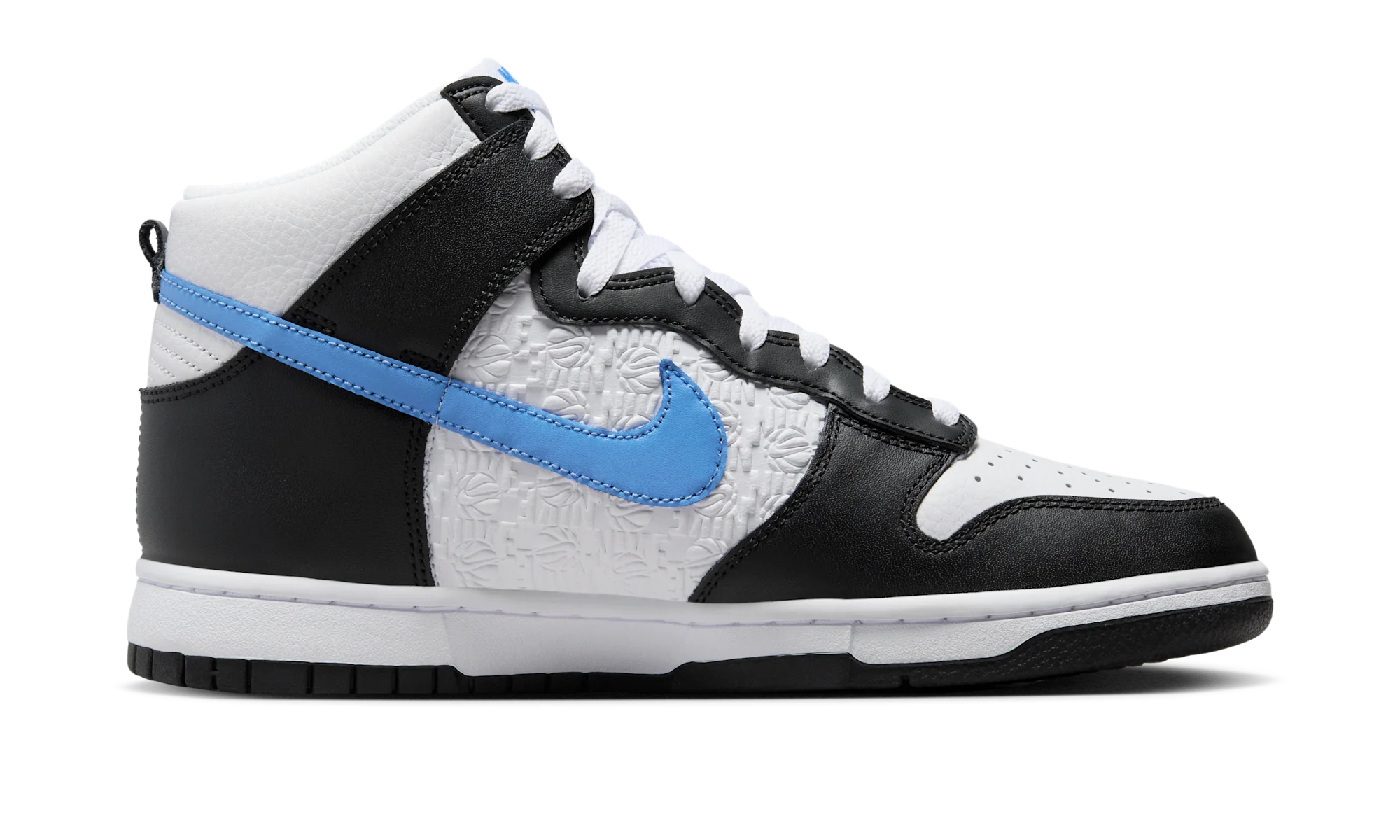 Nike Dunk High Retro FLC Black University Blue White - Image 4