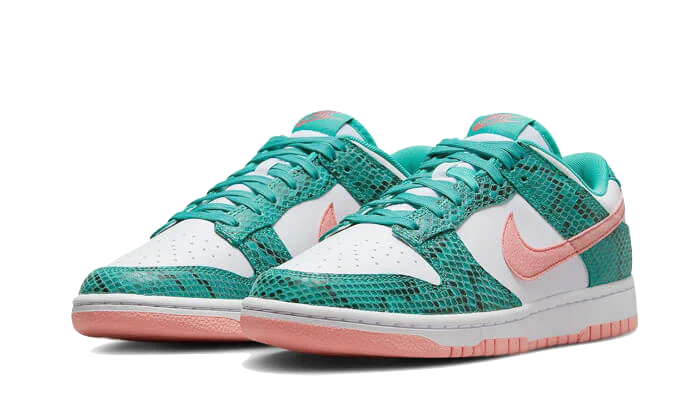 Nike Dunk Low Snakeskin Washed Teal Bleached Coral - Image 2