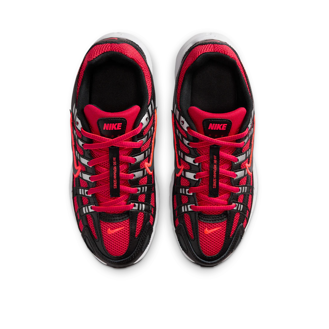 Nike P-6000 University Red Metallic Silver Dark Smoke Grey Black - Image 3