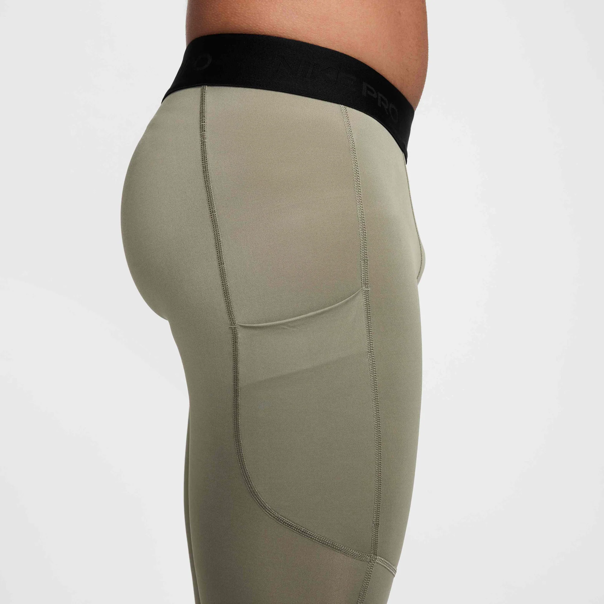 Nike Pro Dri-FIT Fitness Tights Light Army/Black - Image 3