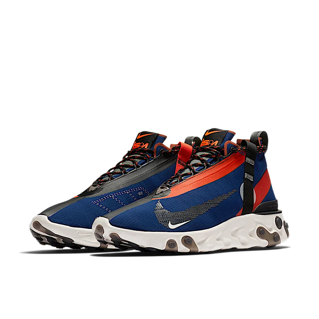 Nike React Runner Mid WR ISPA Blue Void Team Orange - Image 2